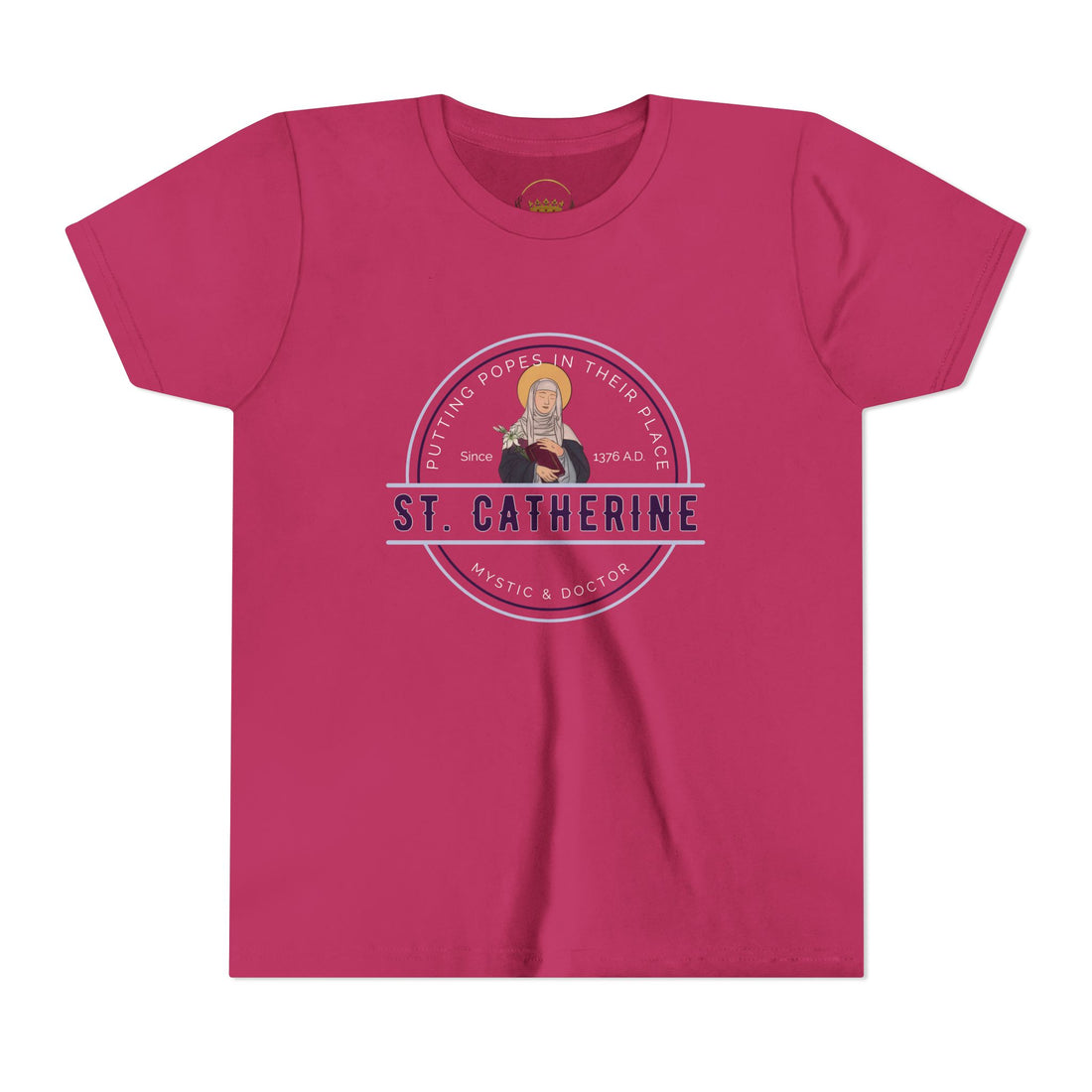 St. Catherine of Siena (Youth T-Shirt) - Barrel Branding Style